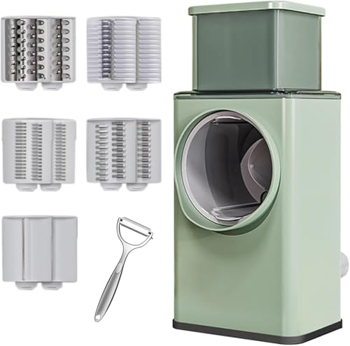 6-in-1 スライサー セット 安全押さえ 野菜カッター 千切りスライサー 厚さ調整 野菜チョッパー キャベツ 千切りおろし器 みじん切り 調理器セット