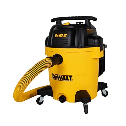 DEWALT 12 Gallon STEALTHSONIC Poly Wet/Dry Vacuum, DXV12P-QTA Newest Noise Reduction Vac, Heavy Duty Shop Vacuum for Jobsite/Workshop, Reduce Motor Noise, Yellow