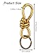 YBEATY Twist Knot Clasp D ring Bag Charm Keychain Clips Fashion Trending Purse Accessory Aesthetic Carabiner Key Fob Heavy Duty Snap Spring Hook for Backpack Ornament