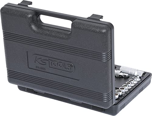 KS Tools 911.0626 3/8 Zoll Steckschlüssel-Satz | inklusive Umschaltknarre, 45-Zahn | matt satiniert | 26-tlg.