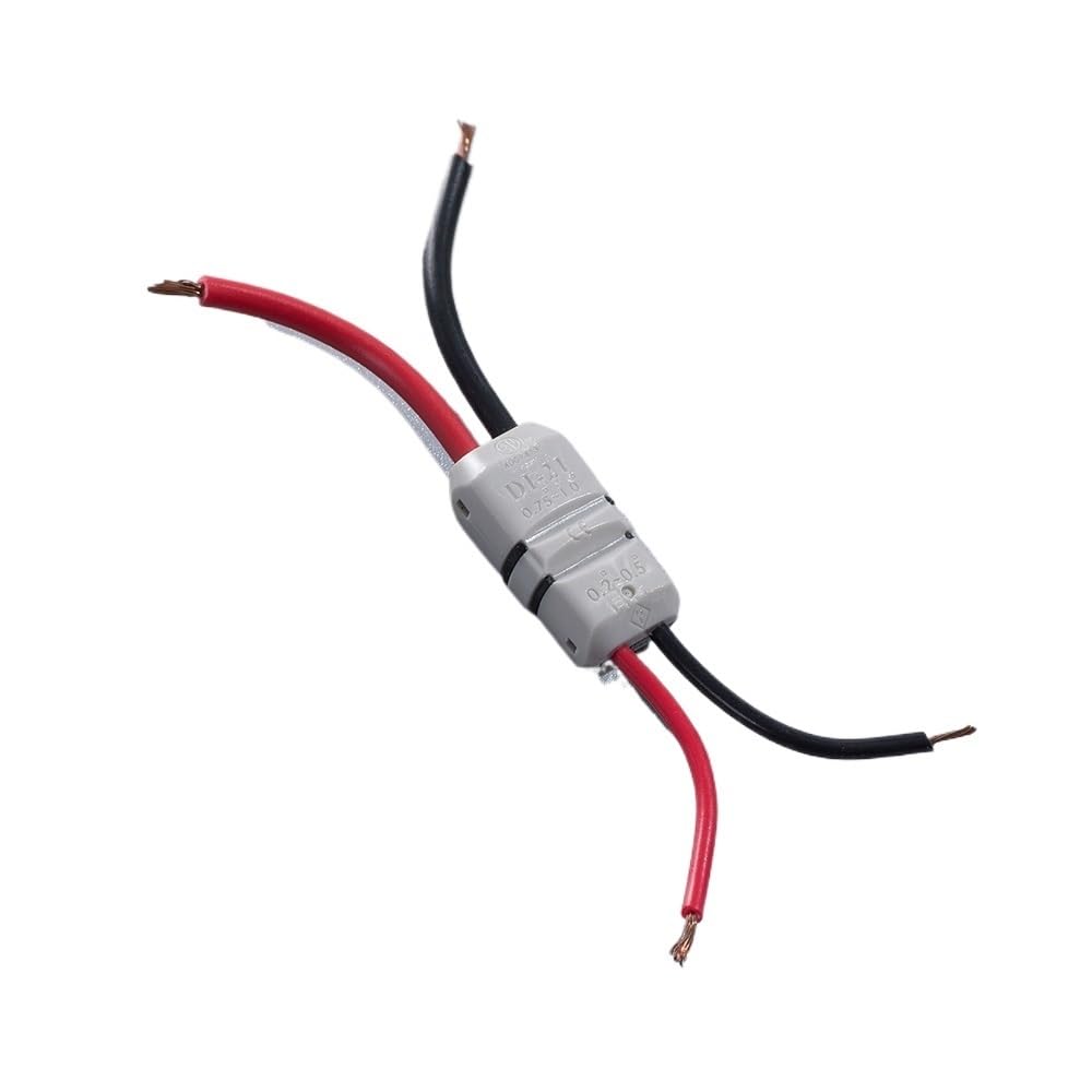 Conector de Cable rápido DI-21, 100 Unidades, 2 vías, Doble Junta a Tope, 18/23-20 GAWG, 0,75/0,3~0,5 mm, Abrazadera de Empalme de Terminal