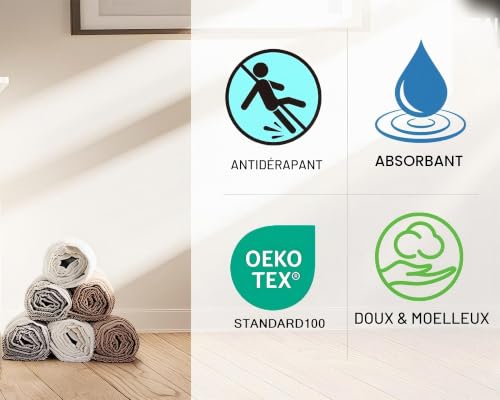 Tapis de bain ultra absorbant 50 x 80 cm Glowturn
