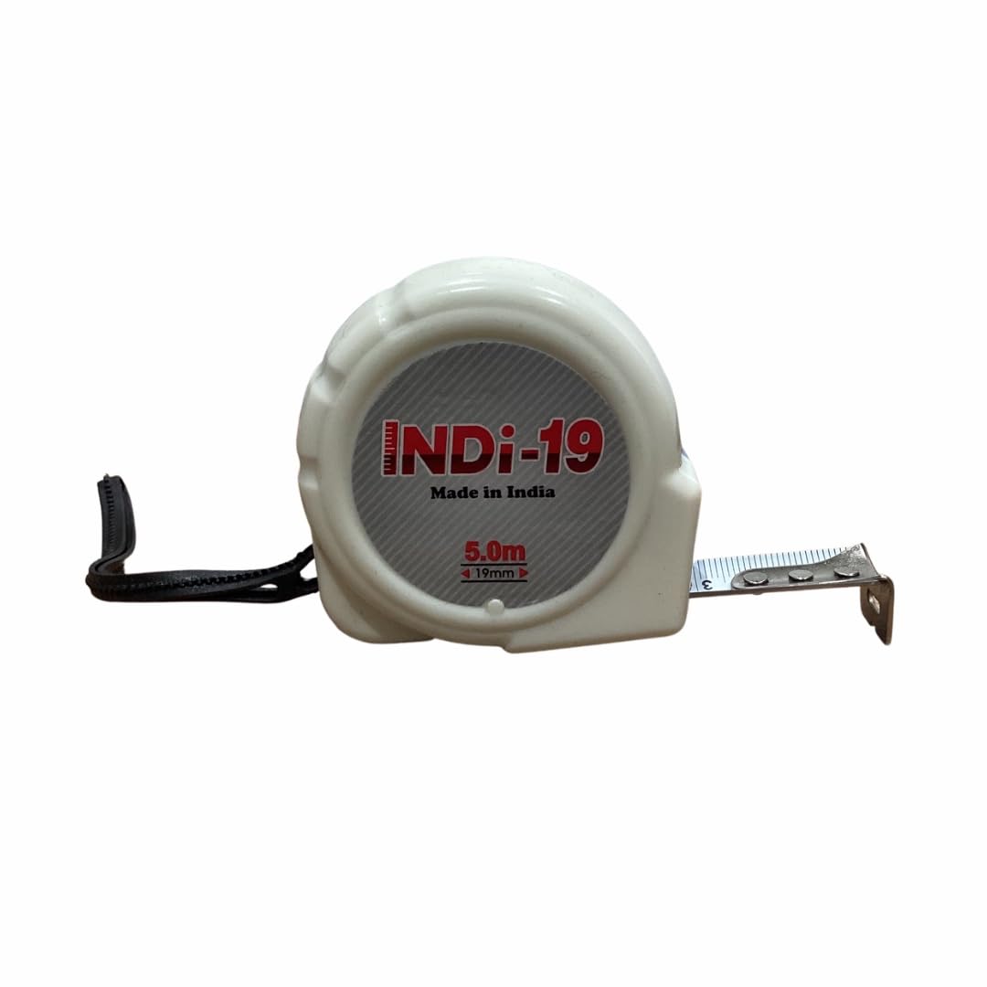 Indi-19 5mtr 19 mm measuring tape with belt lock and dual material Body (B0D3YS7L9M) Amazon Price History, Amazon Price Tracker
