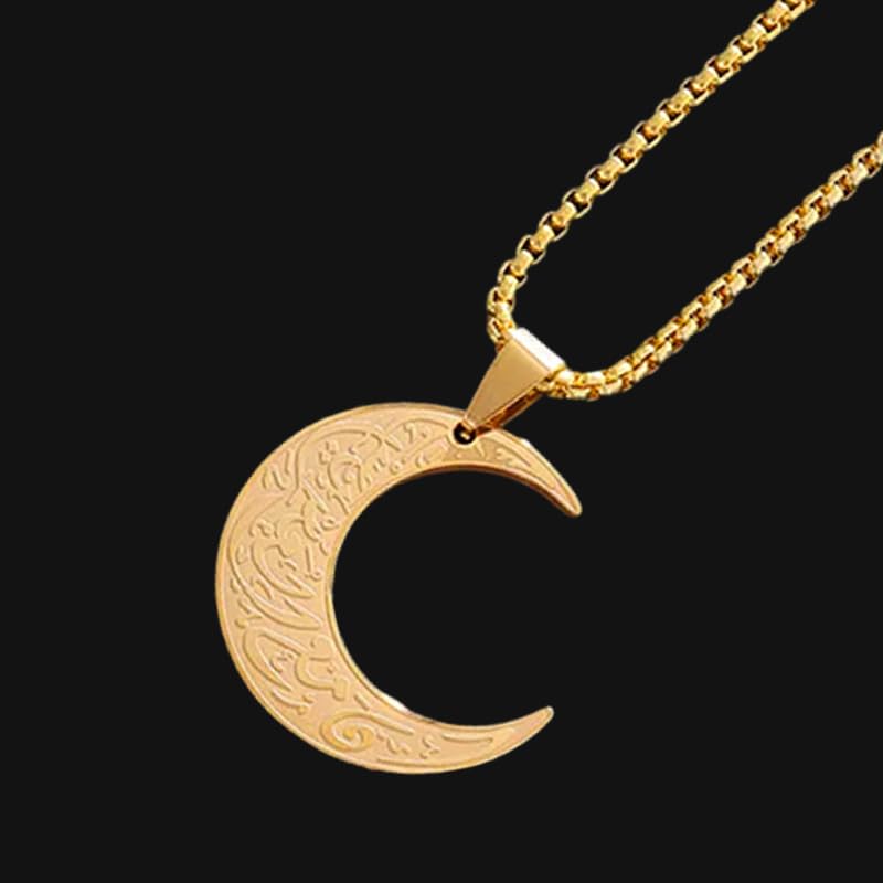 Anime Cosplay Necklace,Moon Stainless Steel Costume Pendant3
