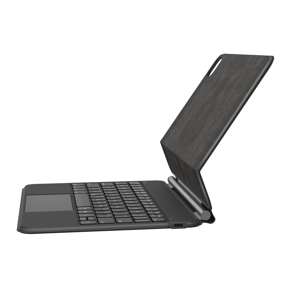 Belkin Tastiera Bluetooth Pro con custodia e supporto magnetico, tastiera iPad, controllo multi-gesto, fissaggio Apple Pencil, QWERTZ, tasti multimediali per iPad M4 Pro 11"