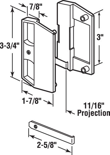  Prime-Line Black Snap-In Sliding Screen Door Latch and Pull for Academy Students (Single Pack)
| Prime-Line 180 Black S