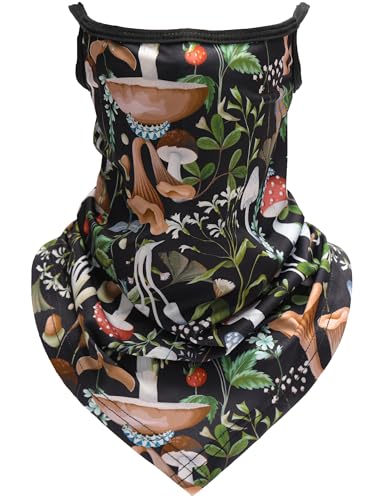 Image of FISHEAL UV Sun Protection Face Scarf Mask, Breathable Gardening Face Cover Neck Gaiter with Ear Loops Bandana for Men Women
