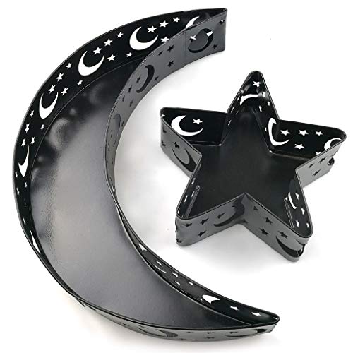 Crescent Moon/Star Tray,Crystal Display Tray for Decorative Stones,Jewelry Plate, Essential Oil Dish,Moon/Star Decor
