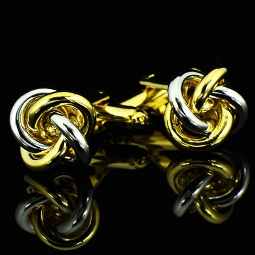 Gemelos dorados para hombre y traje de esmoquin con rosa plateada 4