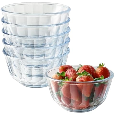 Freshmage 6 Pack Glass Bowls Cover