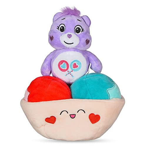 Care Bear for Pets Pet Plush Squeaky Toy Share Bear with Ice Cream Sundae, 8” with Squeaker Inside | Share Bear for Dogs Squeaky Plush Toy | Collectible Care Bears Dog Toys