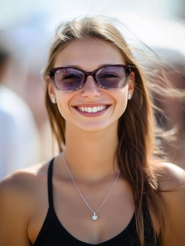 FEISEDY Polarized Women Sunglasses Retro Shades Photochromic Lens Sparkling Crystal Sunglasses UV400 Protection B01443