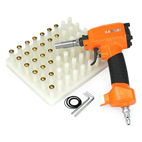 Kamsin 1170 Pneumatic Decorative Nailer with a Loading Board and Default Sleeve, Replaceable Sleeves for Upholstery Pins Tacks in Different Sizes, Deco Nailer, Air Finish Nailer Gun for Furniture Cover