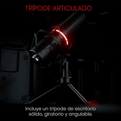 Microfone Condensador USB Gamer e Streamer Redragon Blazar Preto GM300