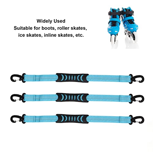 CDQL 3Pcs Snowboard Boot Carrier Strap,Roller Skate Leash,Nylon Ski Boots Carrier Strap,Snowboard Boot Carrier Strap for Carrying Skate Shoes Winter Sports Activities (Blue) - Thumbnail 4
