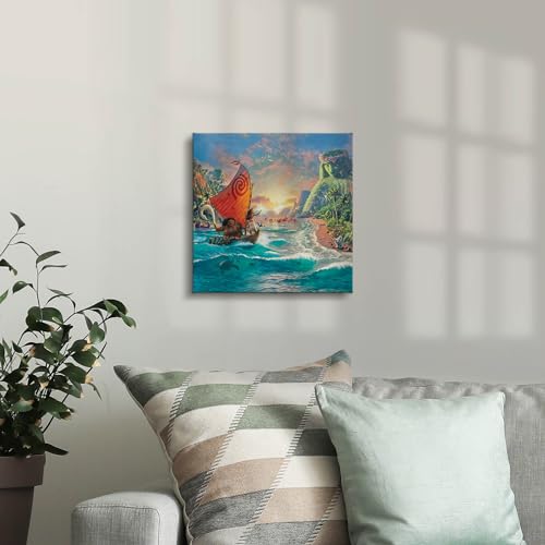 Thomas Kinkade Disney Moana 14 Inch X 14 Inch Gallery Wrapped Canvas thumb #7
