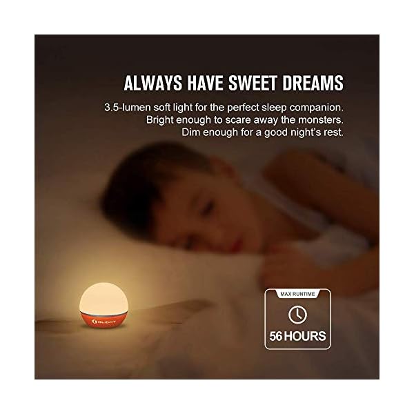 Olight Obulb Led Nachtlicht, Wiederaufladbare Atmosphäre Nachttischlampe mit 55 Lumen, Farbwechsel & Dimmbare… – Bild 7
