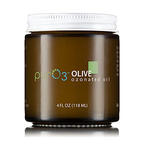 PurO3 Fully Ozonated Olive Oil - 4 Oz - Glass Jars