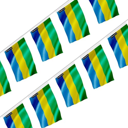 Guirlande drapeau Gabon pour soirée à thème et match de football africain