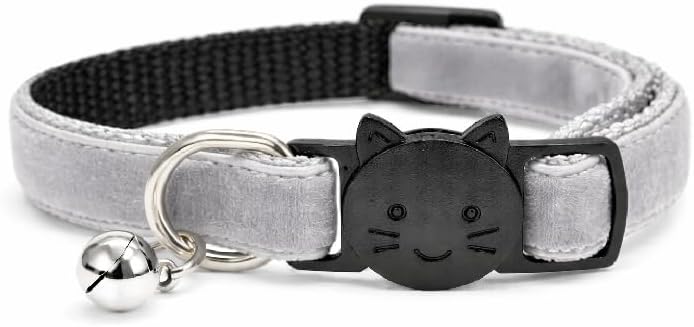 Velvet Cat/Kitten Collars – Safe Quick Release Breakaway Collar | Adjustable to Fit Most Domestic Cats/Kittens (Select Appropriate Size)