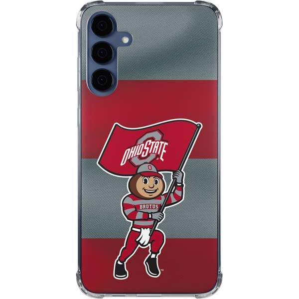 Skinit Clear Phone Case Compatible with Galaxy A35 5G - Officially Licensed Ohio State University OSU Buckeyes Flag Design