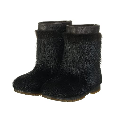 Kid's winter boots,brown nutria fur toddler boots,children's snow boots,kids mukluks,yeti boots for kids, children winter shoe,youth boot