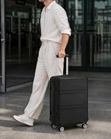 Kono Großer Reisekoffer 100 L, Hartschalenkoffer aus ABS+PC Trolley – Ansicht 2