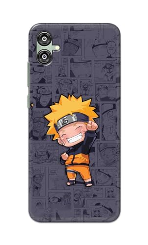 Image of Plastic Printfidaa Printed Hard Back Cover Case For Samsung Galaxy M04 | F04 | A04E Back Cover (Famous Anime Cartoon Character) -112, Grey