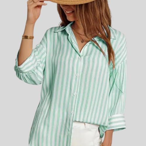 Image of IndoPrimo Striped Western Shirt for Women | Oversized Stylish Shirt Tops for Women