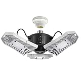 CREATE BRIGHT 60W Motion Activated Ceiling Light for Garage, Warehouse,Workshop,Basement and Others, High Power LED Light Bulb E26 Medium Base 6000 Lumen,6000K Daylight