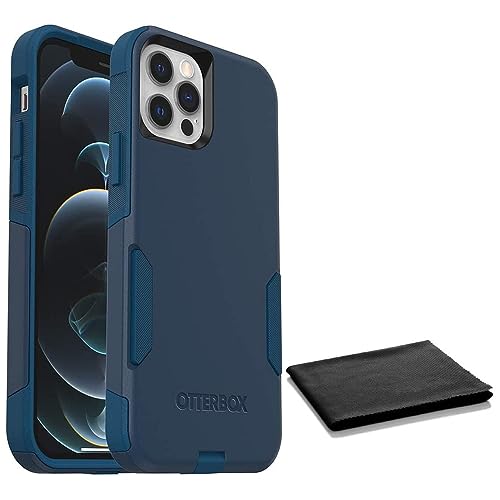 OtterBox Commuter Series Case for iPhone 12 & iPhone 12 Pro (Only) - with Cleaning Cloth - Non-Retail Packaging - Bespoke Way (Blue)