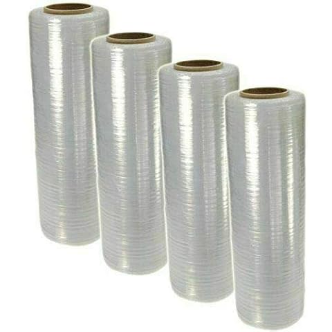 4 BM 18" x 1500' 80 Gauge Pallet Wrap Pre Stretch Film Hand Shrink Wrap Cover