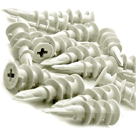 Wideskall® Self Drilling Drywall Nylon Anchors Fit #6 - #8 Fastener Screws (Pack of 120) Cover