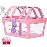 JECOMPRIS Caja Organizadora de Joyas para Niñas Cierre, Cristal Acrílico Efecto Diamante, Pequeña Caja de Almacenamiento Decorativa Adecuado para Anillos, Collares y Color Color