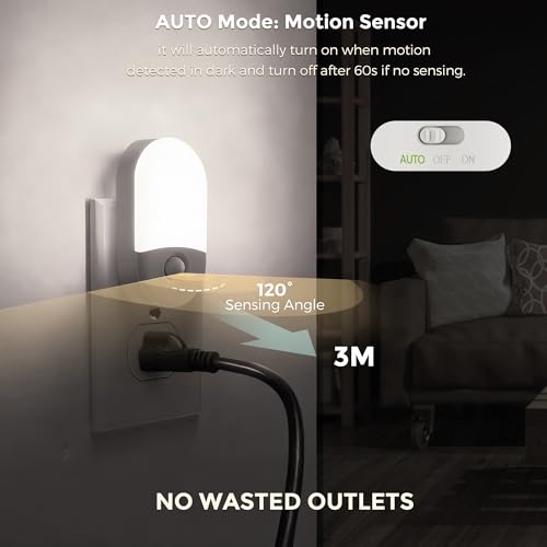 Image of L LOHAS LED Motion Sensor Night Light, Motion Sensor Light Indoor, 3CCT