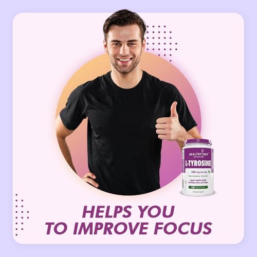 HealthyHey Nutrition L-Tyrosine -Pack of 120 Capsules