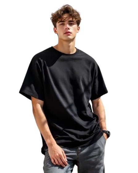 Slim Fit Men s Casual Full Sleeve Plain Black T-Shirt || 100% Cotton T-Shirt for Men-picture-50
