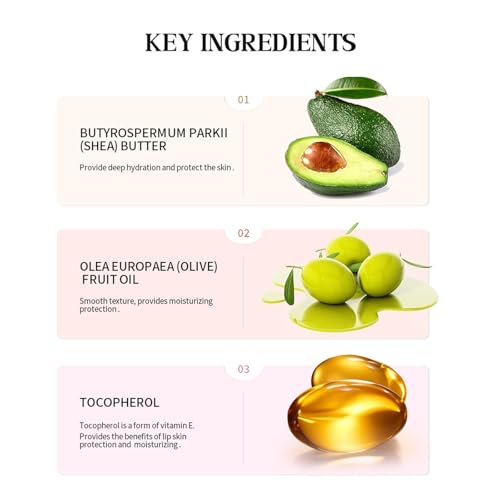 Image of BAISEN DIARY Lip Butter Balm - Ultra-Hydrating, Nourishing Lip Care with Natural Ingredients, Shea Butter & Olive Oil, Soothes & Softens Dry Lips (#5 Pink Guava, 1)