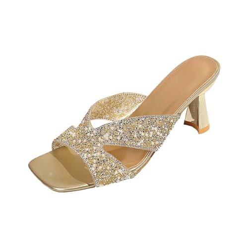 Mules d'été à talons hauts et strass parfaits pour vos soirées glamour et cocktails