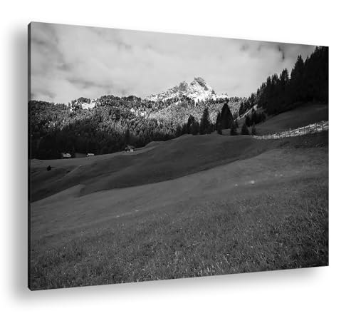 Impression numérique montagne noir et blanc pour salon contemporain