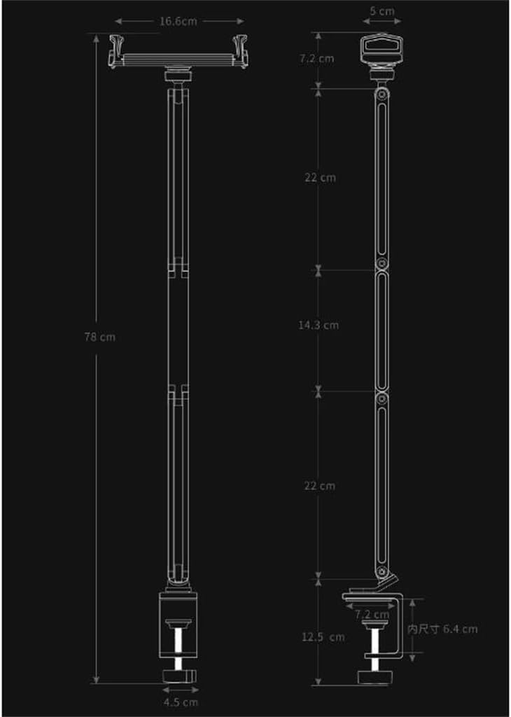 Desk Bed Tablet Stand Adjustable Mobile Phones Tablets Aluminum Arm Mount Support(White-Fruit peach5)