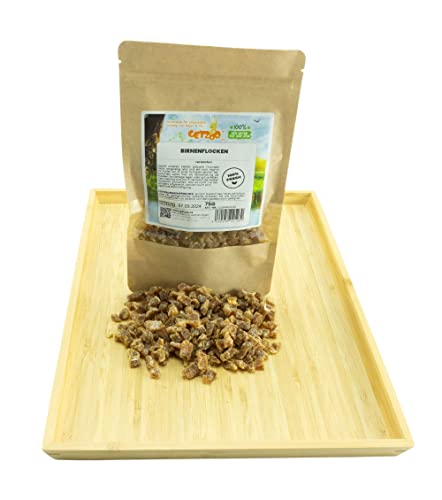 Getzoo Copos de pera premium 75 g | Snack natural para roedores | Rico en vitaminas, minerales y fibra, ideal para conejos, cobayas, hámsters