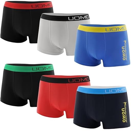 Channo Calzoncillos Boxer o Slip de Niños en Algodón, Lisos o con Estampado. Pack de 6 (Uomo, 4-6 años) | Ya disponible en tu tienda friki favorita! En mundofriki.es!