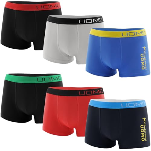 Channo Boxer ou Slip Enfant, en Coton, Uni ou Imprimé - Lot de 6, Uomo, 12-14 Ans