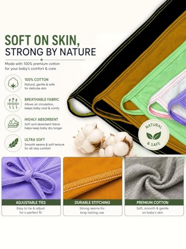 Image of Rigo Baby Cotton Cloth Diapers | Reusable Adjustable Nappy | Pack of 15