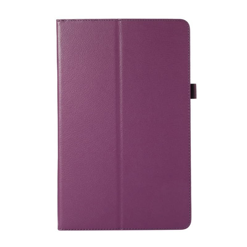 Nadaje się do Huawei Honor Pad 8 30.5 cm Etui na tablet HEY-W09 Lychee Pattern Bracket Dwukrotnie składany skórzany futerał ochronny (kolor: fioletowy)