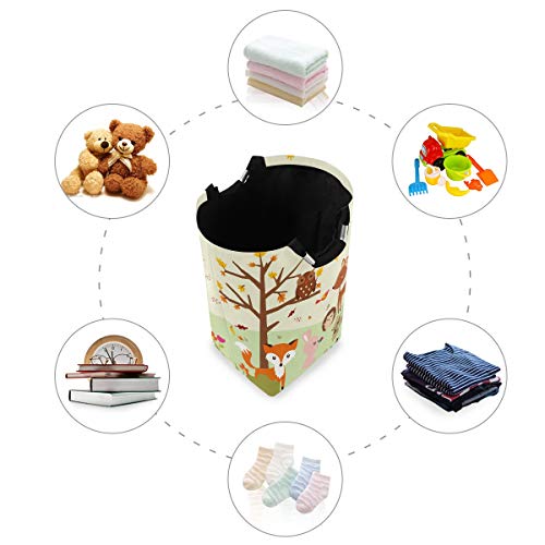 Senya Forest Fox With Owls Large Storage Basket Collapsible Organizer Bin Laundry Hamper For Nursery Clothes Toys #TOP4