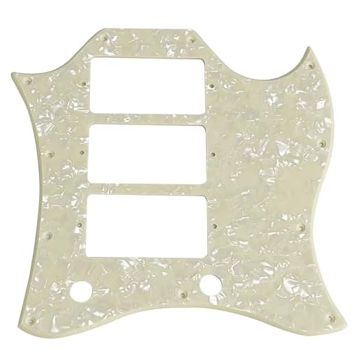 Gibson SG Standard Style 3 Pickup Style - Golpeador de guitarra (1 capa, color crema perla)
