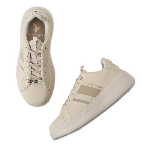 Image of U.S. Polo ASSN. Clara 3.0 Off White Light Weight Sneaker Shoes