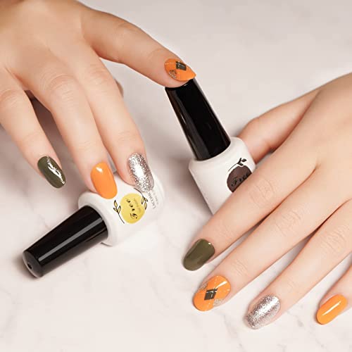 LACOMCHIR UV Schellack Nagellack Set 6PCS 8ml UV Gel Set unter UV / LED Licht Nagellack Langanhaltend Gelnägel Set DIY… – Bild 8